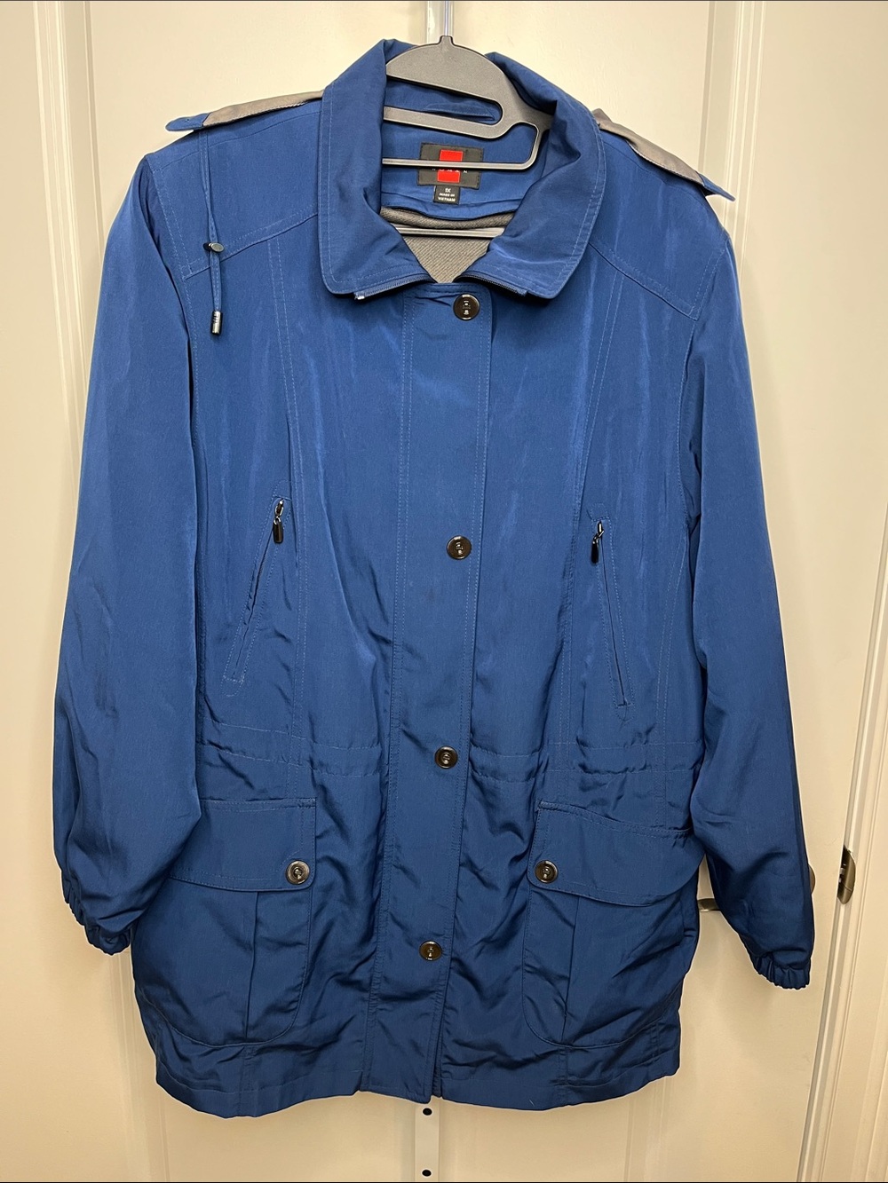 Gallery Blue Utility Jacket Removable Liner and Hood Women’s 1X